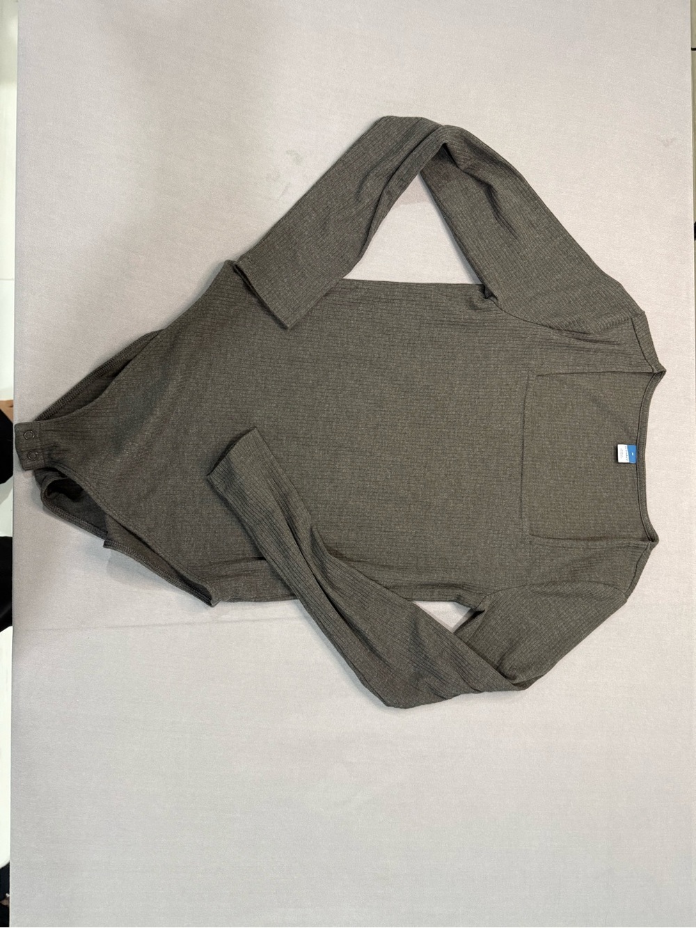 Old Navy Women's Gray Long Sleeve Square Neck Bodysuit Size M Regular #103